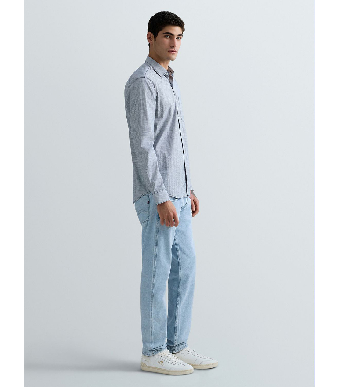 コットンドビーシャツ 詳細画像 ブルーホワイト 4